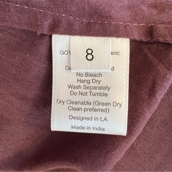 St. Roche Darcy Embroidered Shirtdress Dark Plum Size 8 NWT French Contemporary - Picture 5 of 7